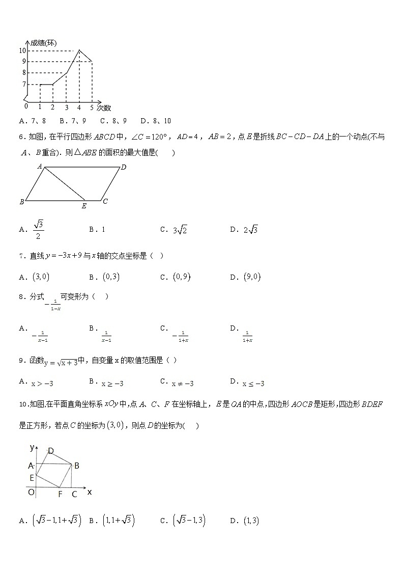 2022-2023学年江苏省宜兴市张渚徐舍教联盟数学七下期末达标测试试题含答案02