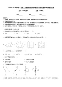 2022-2023学年江苏省工业园区青剑湖学校七下数学期末考试模拟试题含答案