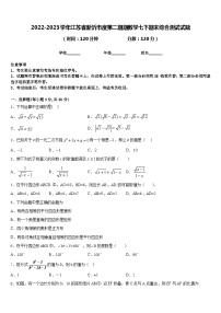 2022-2023学年江苏省新沂市度第二期期数学七下期末综合测试试题含答案