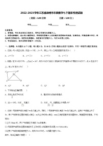 2022-2023学年江苏省徐州市丰县数学七下期末检测试题含答案