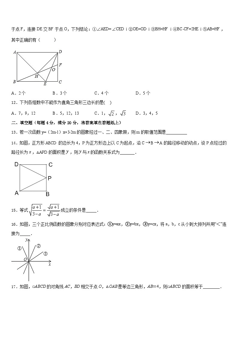 2022-2023学年山东省滨州市滨城区东城中学数学七年级第二学期期末学业水平测试模拟试题含答案第3页