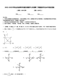 2022-2023学年山东省潍坊市昌乐县数学七年级第二学期期末学业水平测试试题含答案