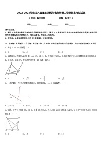 2022-2023学年江苏省溧水区数学七年级第二学期期末考试试题含答案