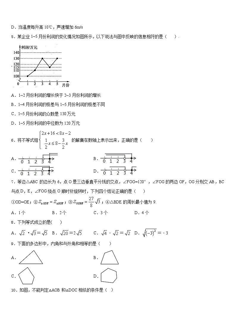 2022-2023学年江苏省泰州市求实中学七年级数学第二学期期末经典试题含答案第2页