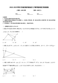 2022-2023学年江苏省无锡市新吴区七下数学期末复习检测试题含答案