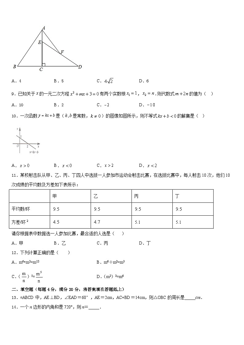 2022-2023学年江苏省金湖县七下数学期末质量跟踪监视模拟试题含答案03