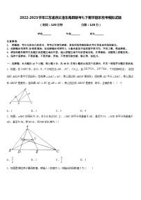 2022-2023学年江苏省连云港东海县联考七下数学期末统考模拟试题含答案