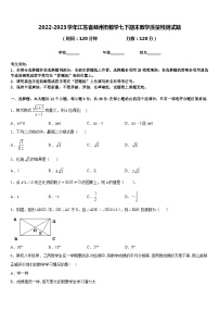 2022-2023学年江苏省邳州市数学七下期末教学质量检测试题含答案