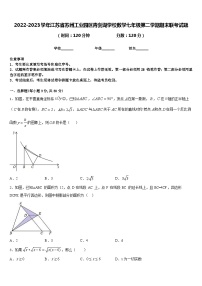 2022-2023学年江苏省苏州工业园区青剑湖学校数学七年级第二学期期末联考试题含答案