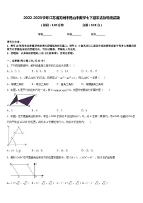 2022-2023学年江苏省苏州市昆山市数学七下期末达标检测试题含答案