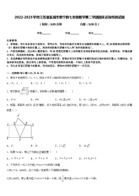 2022-2023学年江苏省盐城市阜宁县七年级数学第二学期期末达标检测试题含答案