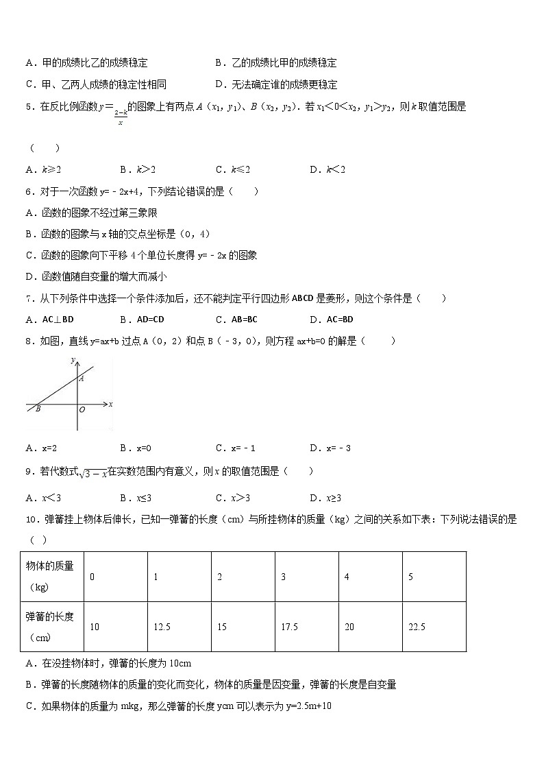 2022-2023学年江西省九江市数学七年级第二学期期末质量跟踪监视试题含答案第2页
