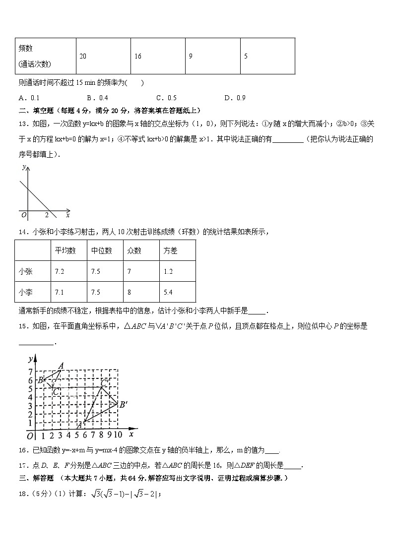 2022-2023学年江西省临川二中学、崇仁二中学七年级数学第二学期期末达标检测模拟试题含答案03