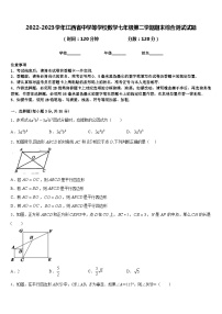 2022-2023学年江西省中学等学校数学七年级第二学期期末综合测试试题含答案