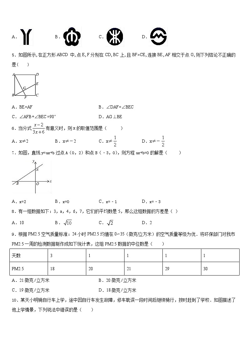 2022-2023学年河北省保定市竞秀区乐凯中学七下数学期末考试模拟试题含答案02