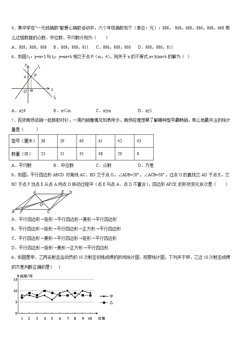 2022-2023学年河北省定兴县联考数学七下期末达标检测试题含答案第2页