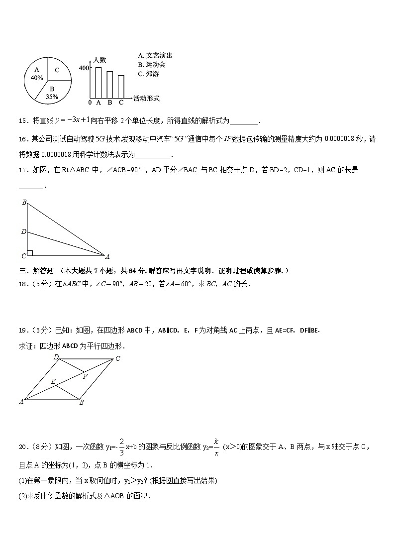 2022-2023学年河北省石家庄高邑县联考七年级数学第二学期期末复习检测模拟试题含答案第3页