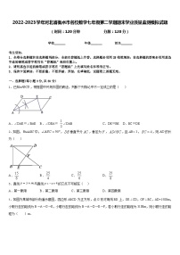 2022-2023学年河北省衡水市名校数学七年级第二学期期末学业质量监测模拟试题含答案