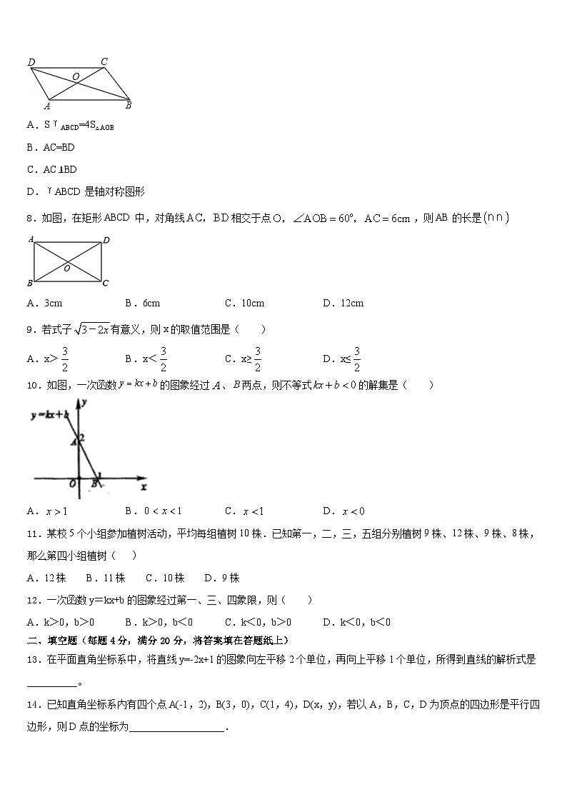 2022-2023学年河北石家庄石门实验学校七年级数学第二学期期末监测试题含答案第2页
