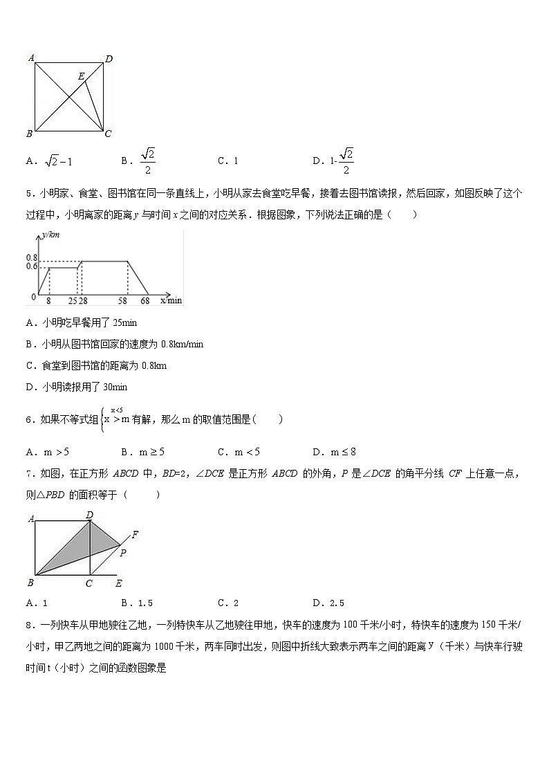 2022-2023学年河南省信阳市长竹园一中学数学七下期末检测模拟试题含答案第2页