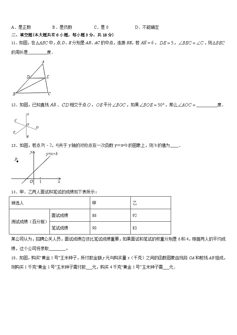2022-2023学年河南省濮阳市油田实验学校七年级数学第二学期期末达标检测模拟试题含答案第3页