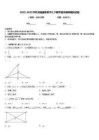 2022-2023学年河南省新密市七下数学期末调研模拟试题含答案