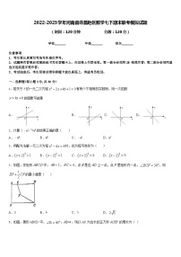 2022-2023学年河南省许昌地区数学七下期末联考模拟试题含答案