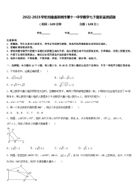 2022-2023学年河南省郑州市第十一中学数学七下期末监测试题含答案