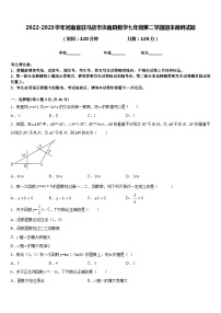 2022-2023学年河南省驻马店市汝南县数学七年级第二学期期末调研试题含答案