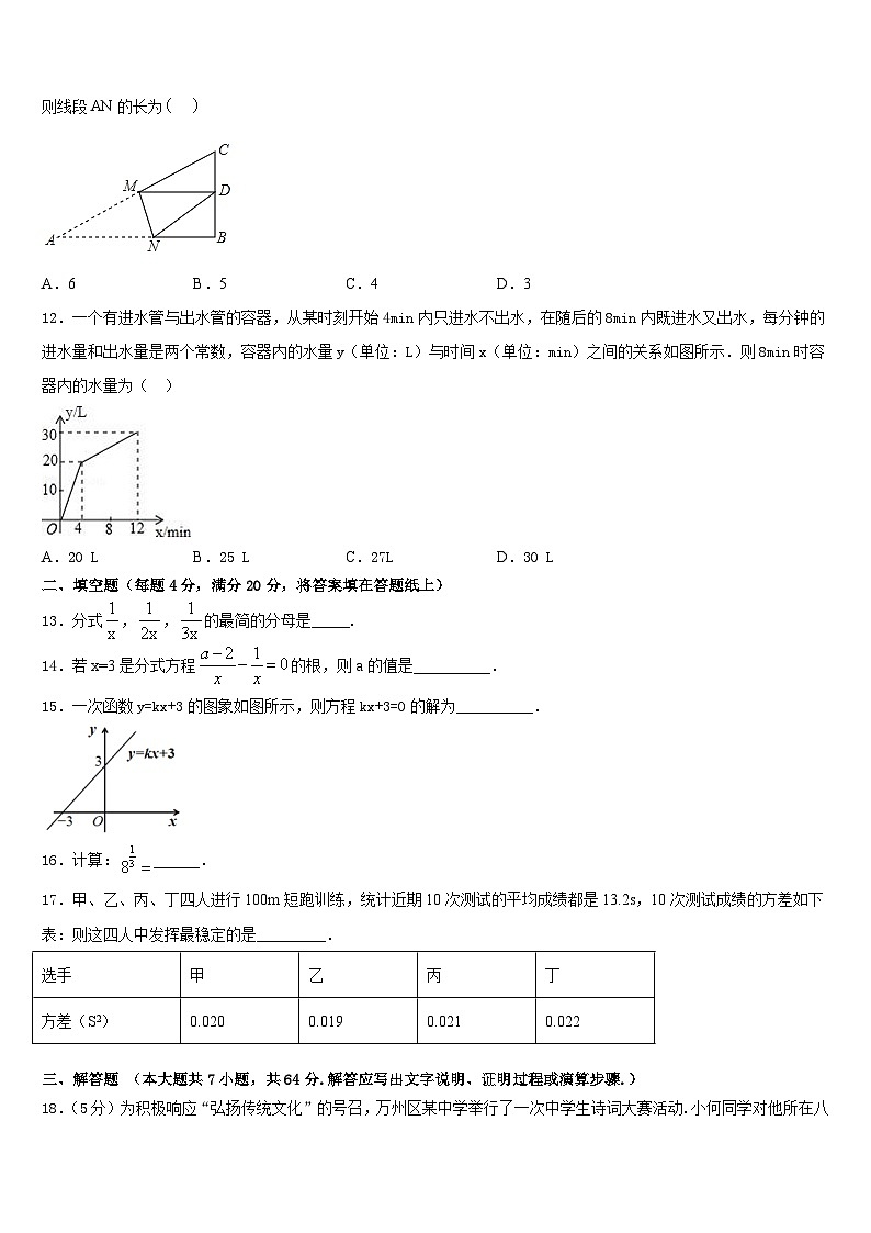 2022-2023学年河南省驻马店市新蔡县数学七下期末调研模拟试题含答案03
