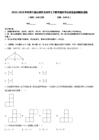 2022-2023学年浙江省台州市玉环市七下数学期末学业质量监测模拟试题含答案