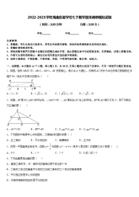 2022-2023学年海南东坡学校七下数学期末调研模拟试题含答案