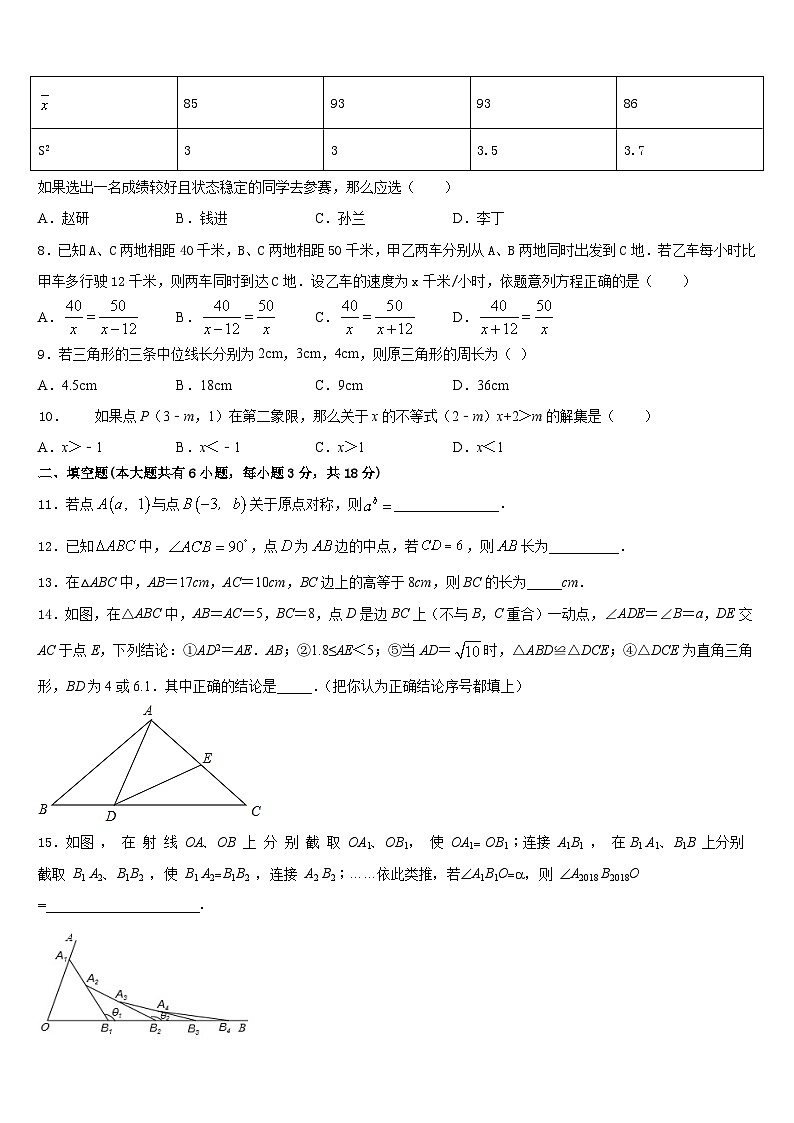 2022-2023学年海南省海口市第十四中学七下数学期末监测试题含答案第2页
