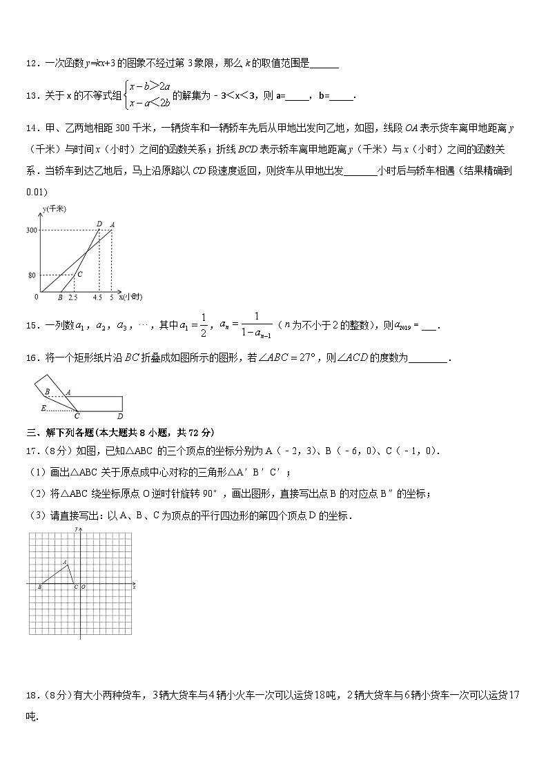 2022-2023学年海南省海口市海口四中学、海口十四中学数学七年级第二学期期末调研试题含答案第3页