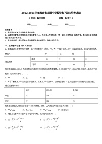 2022-2023学年海南省洋浦中学数学七下期末统考试题含答案