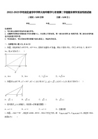 2022-2023学年湖北省华中学师大附中数学七年级第二学期期末教学质量检测试题含答案