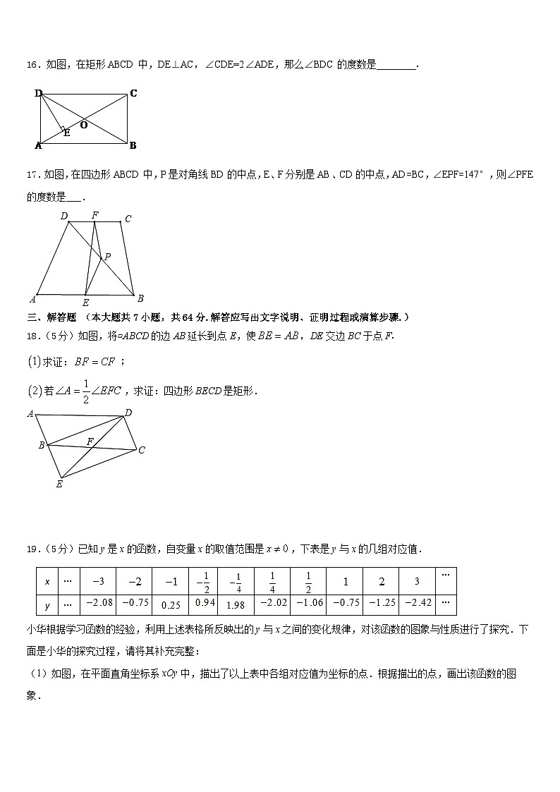2022-2023学年湖北省宜昌西陵区五校联考数学七下期末统考试题含答案03
