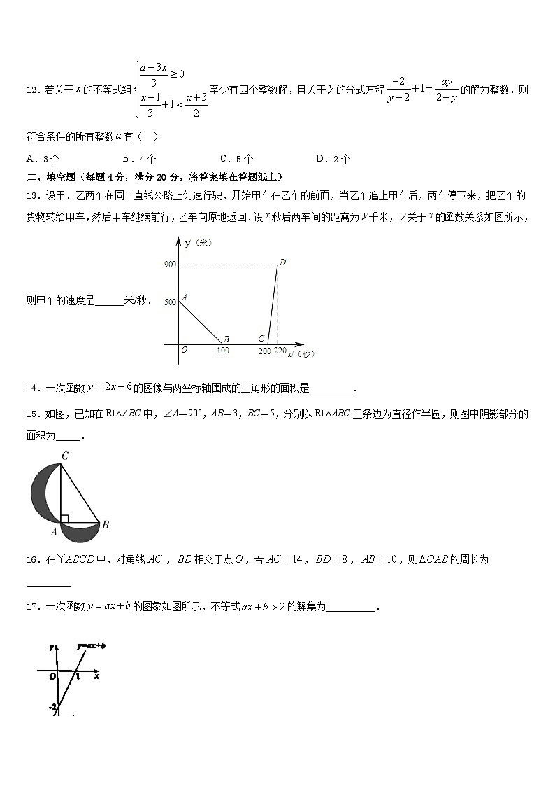 2022-2023学年湖北省枣阳市兴隆一中学七下数学期末综合测试试题含答案03