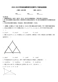 2022-2023学年湖北省鄂州市五校数学七下期末监测试题含答案