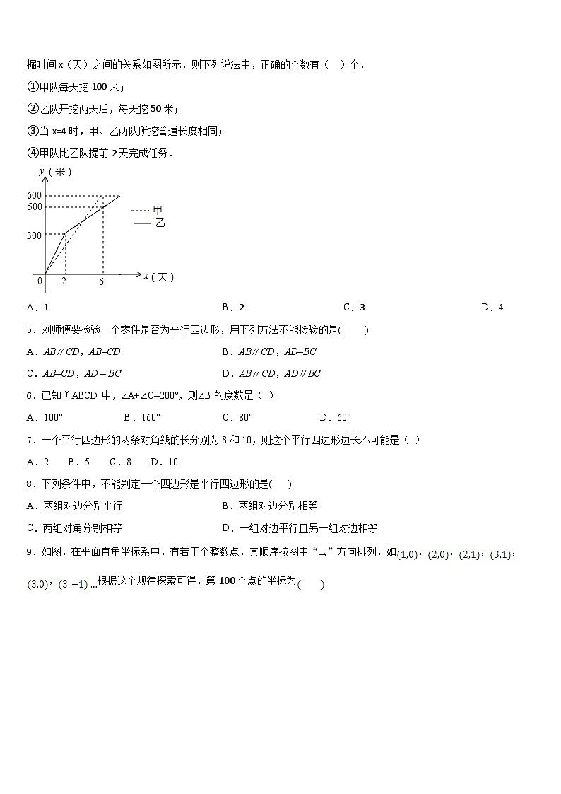 2022-2023学年湖北省武汉江夏区五校联考七年级数学第二学期期末质量检测试题含答案第2页