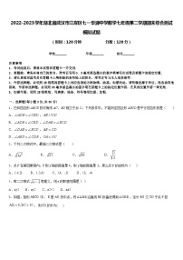 2022-2023学年湖北省武汉市江岸区七一华源中学数学七年级第二学期期末综合测试模拟试题含答案