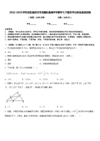 2022-2023学年湖北省武汉市武昌区南湖中学数学七下期末学业质量监测试题含答案