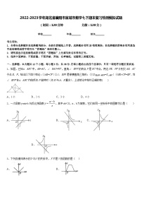 2022-2023学年湖北省襄阳市宜城市数学七下期末复习检测模拟试题含答案