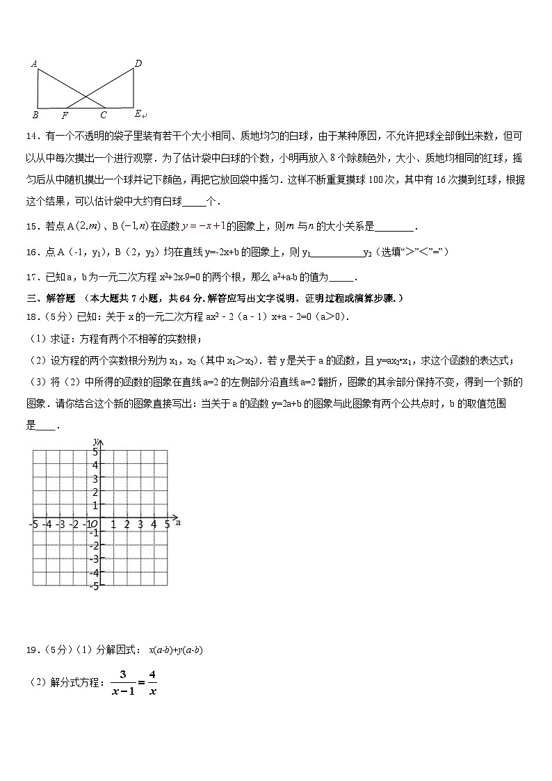 2022-2023学年湖南省江华瑶族自治县数学七下期末达标检测模拟试题含答案03