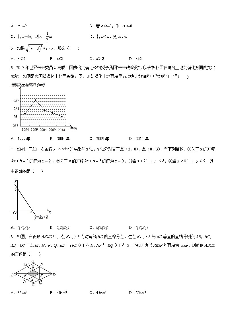 2022-2023学年湖南省汨罗市沙溪中学七年级数学第二学期期末复习检测模拟试题含答案02