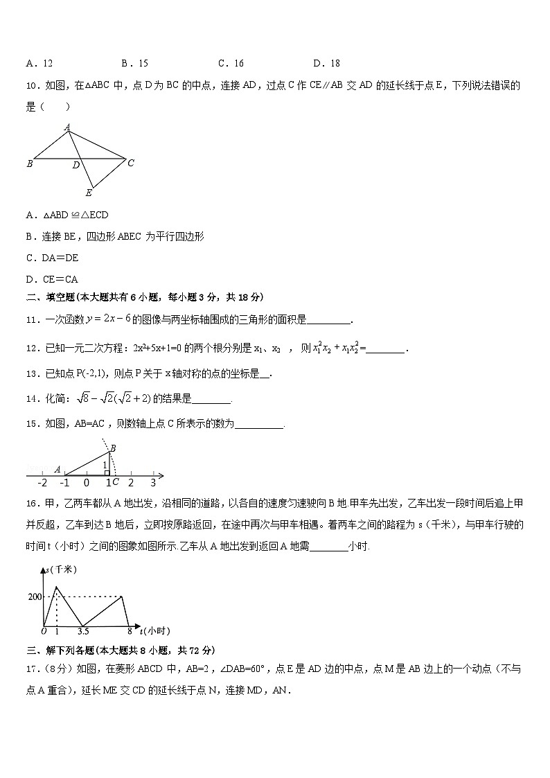 2022-2023学年湖南省师大附中梅溪湖中学数学七下期末教学质量检测试题含答案03