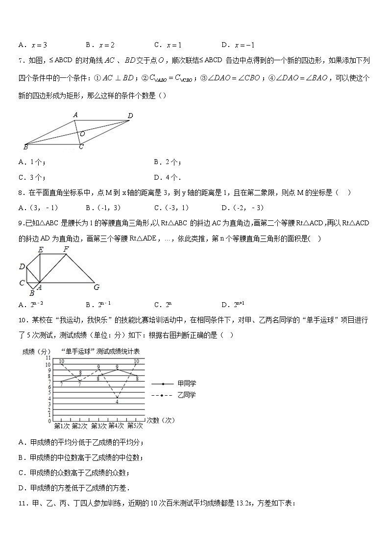 2022-2023学年湖南省师大附中数学七下期末经典试题含答案02