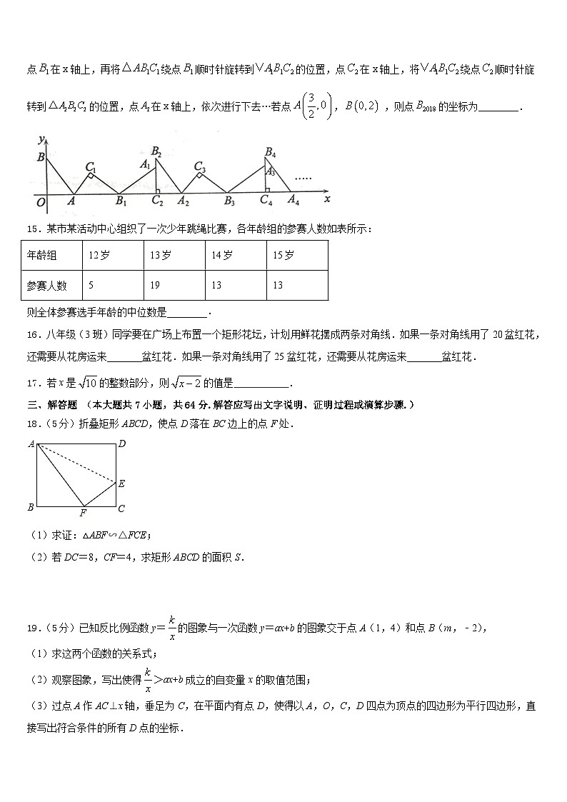 2022-2023学年湖南省张家界市永定区七年级数学第二学期期末学业质量监测模拟试题含答案03
