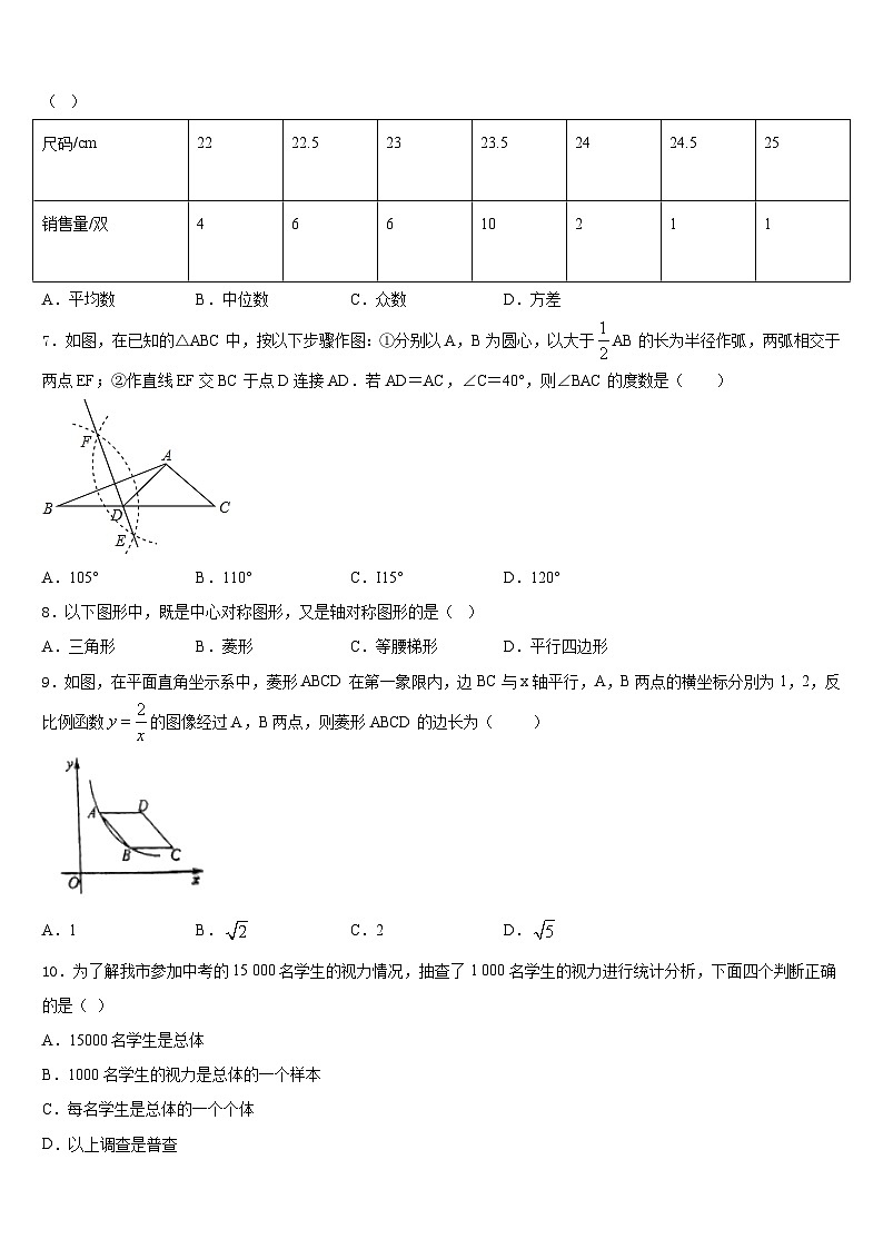 2022-2023学年湖南省醴陵市数学七下期末调研试题含答案第2页