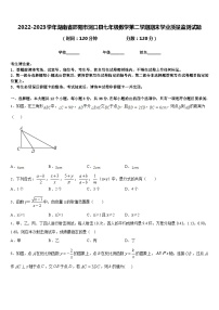 2022-2023学年湖南省邵阳市洞口县七年级数学第二学期期末学业质量监测试题含答案